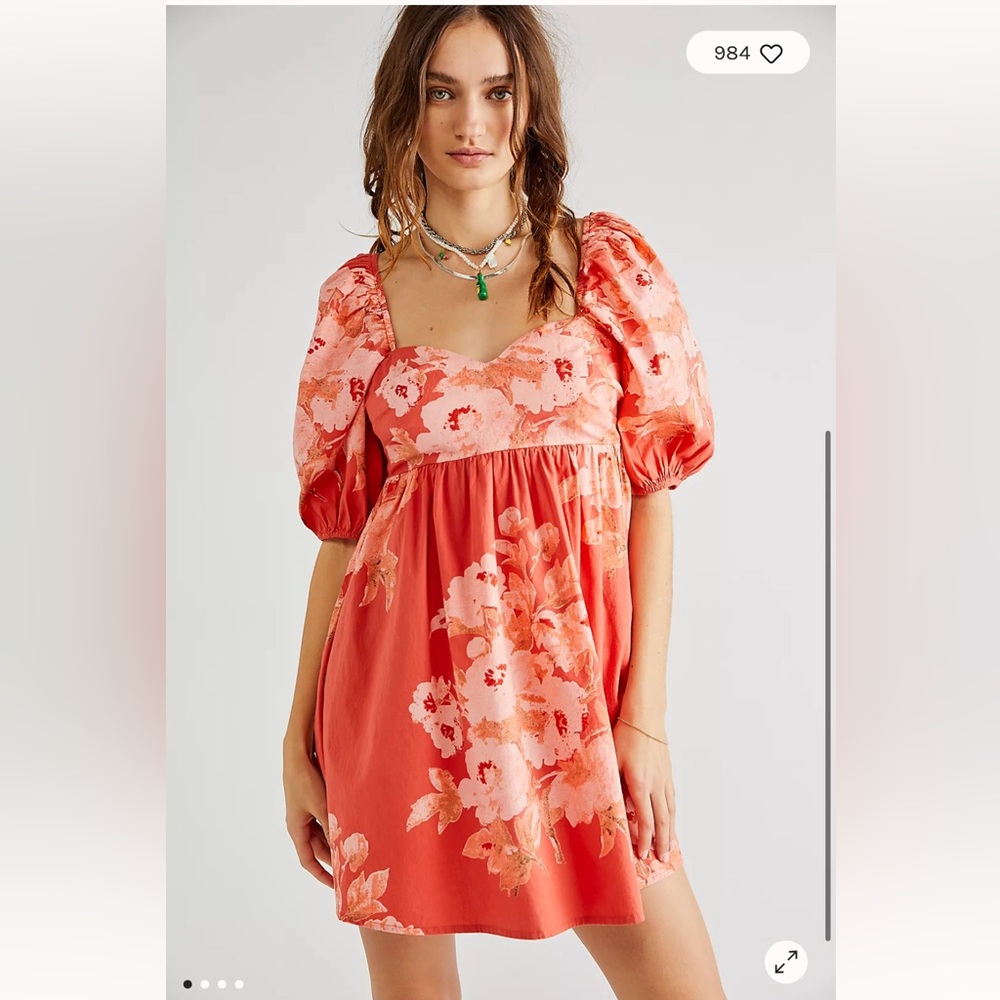 Free People Peony Babydoll Mini Dress Women’s Medium